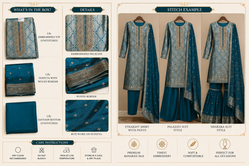 Banarasi Silk with Heavy Embroidery